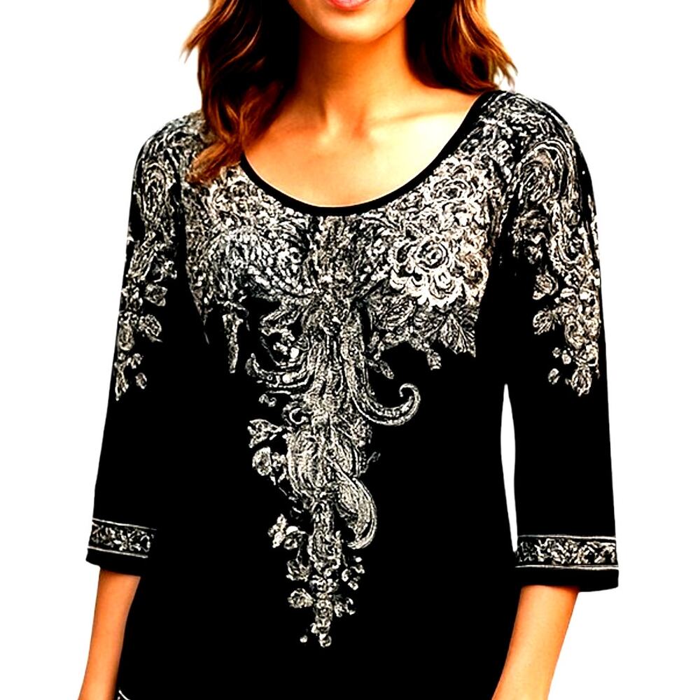 Maggy L 10 Women's Black Long Bell Sleeve Maxi BOHO Dress Miss Size Medium M